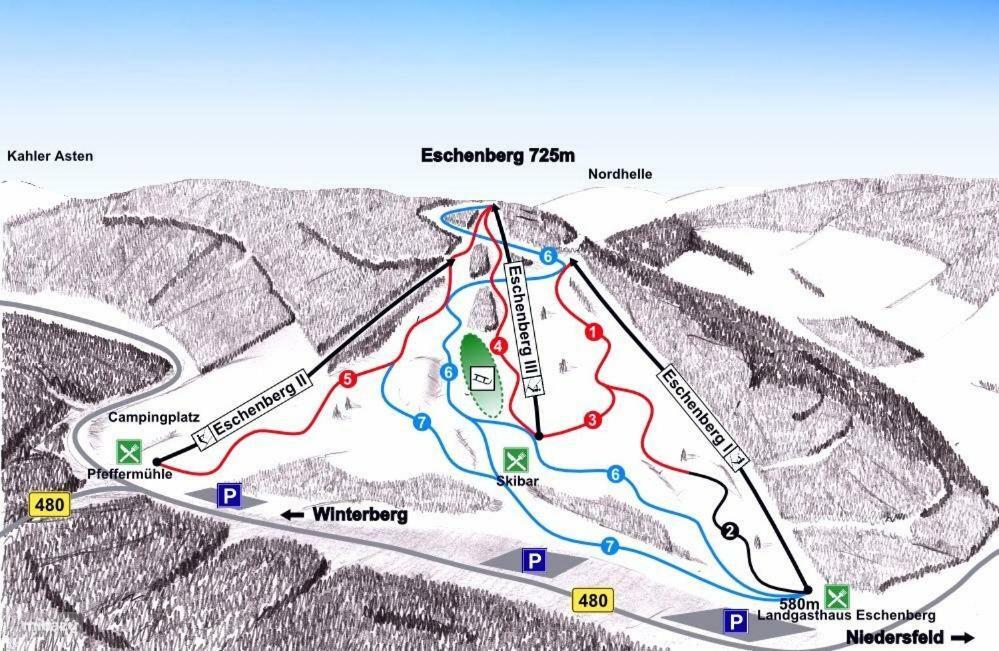 Gemuetlicher Ferienwohnung In Niedersfeld Bei Winterberg, Kostenloses Wlan Exteriér fotografie